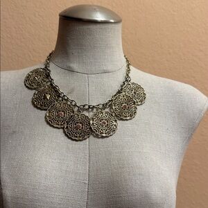 Elegant Gold Statement Necklace